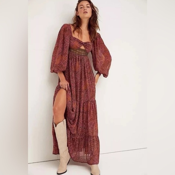Free People Dresses & Skirts - NWT $288 Free People Folklore Maxi Dress Size Medium Bohemian Whimsical Cottage